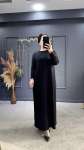 TUBA MERSERİZE ELBİSE(2955) Siyah