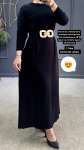 TUBA MERSERİZE ELBİSE(2955) Siyah