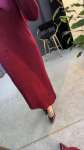 TUBA MERSERİZE ELBİSE(2955) Bordo