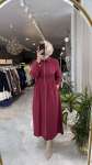 WOMEN ELBİSE Bordo
