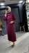 Umay merserize elbise Bordo